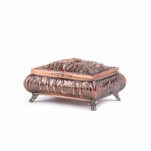 Vintage Mısır Bakır Metal Kutusu (Büyük)