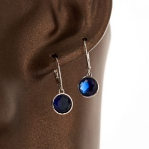 Zirkon Tek Taşlı 925 Ayar Gümüş Küpe